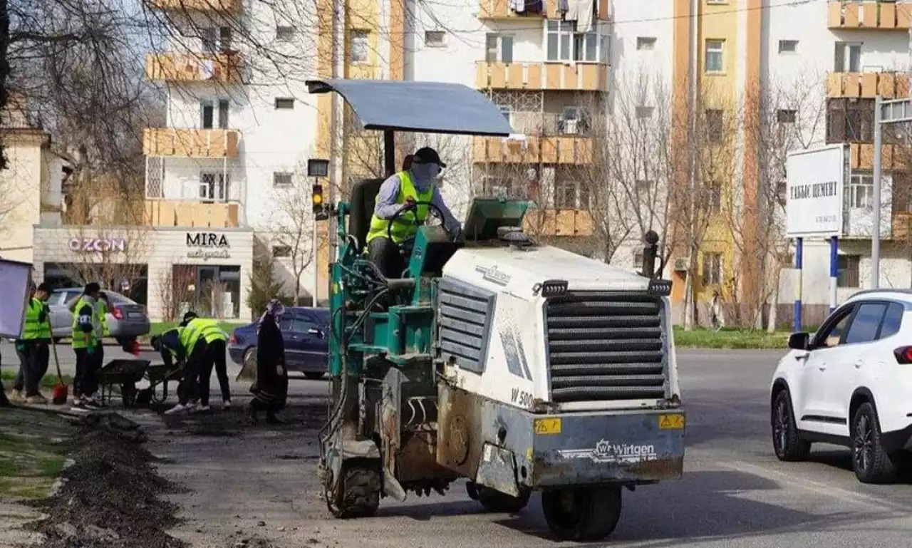 Қалада жол жөндеу жұмыстары қарқынды