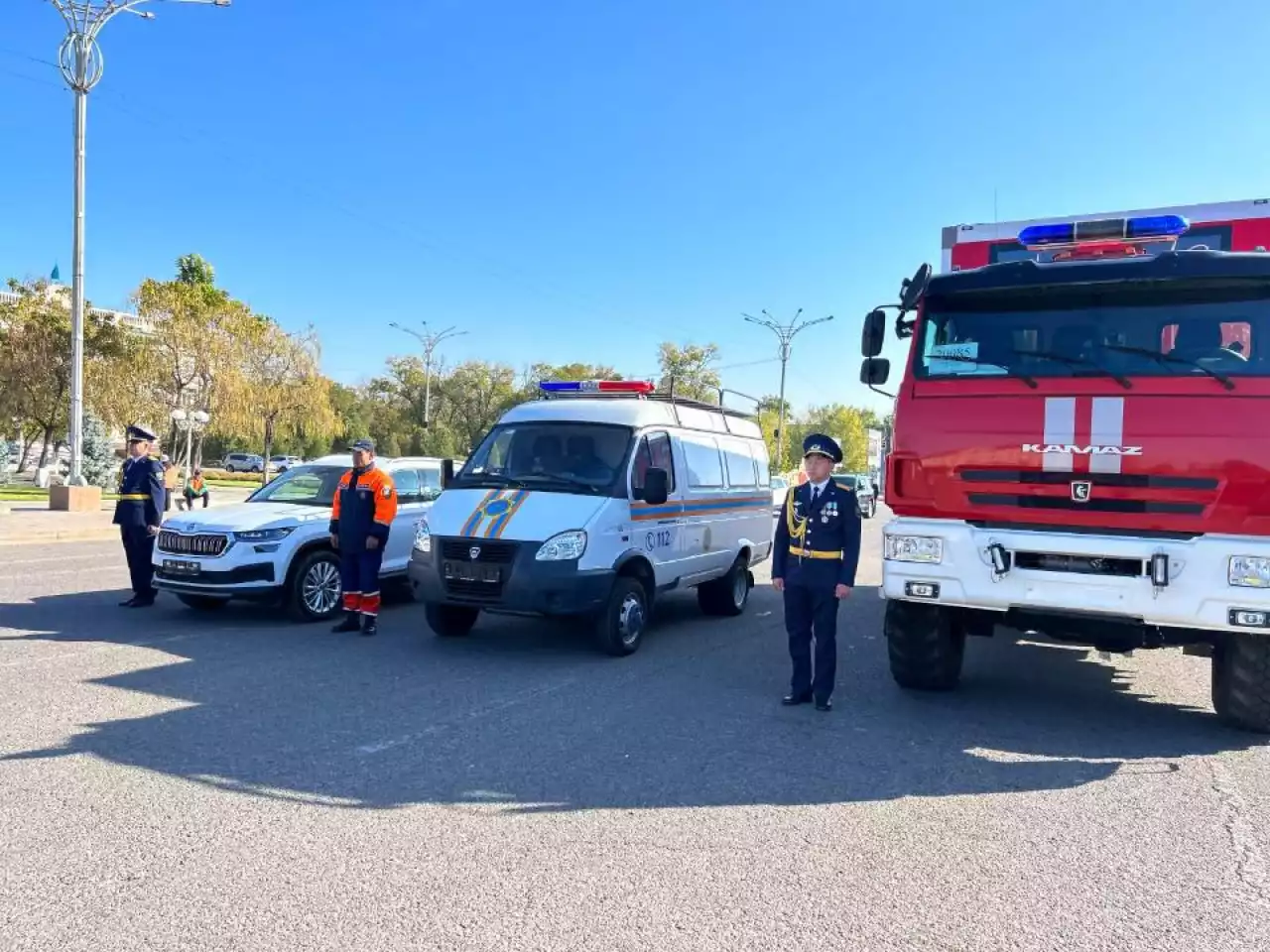 Жаңа техникалар табысталып, өрт сөндіру депосы пайдалануға берілді