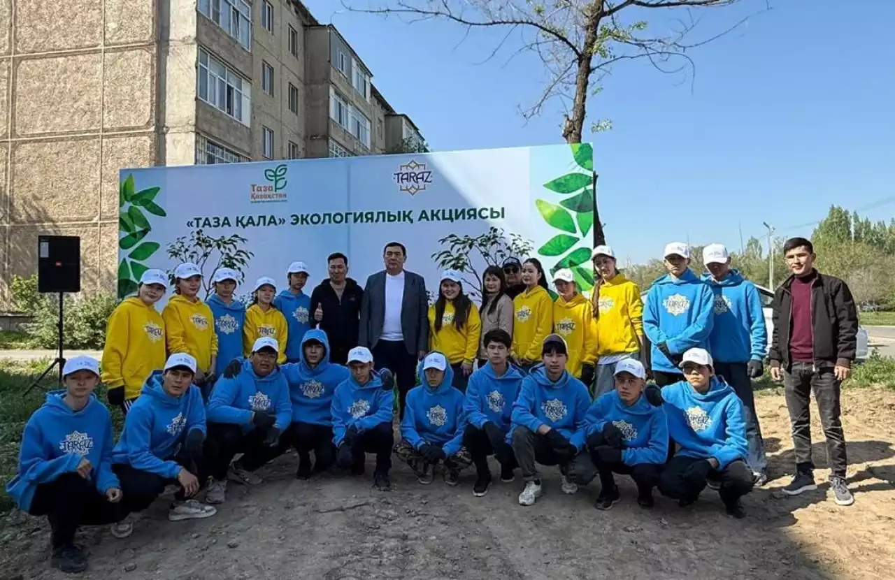 «Таза Қазақстан»: Таразда жалпықалалық сенбілік өтті